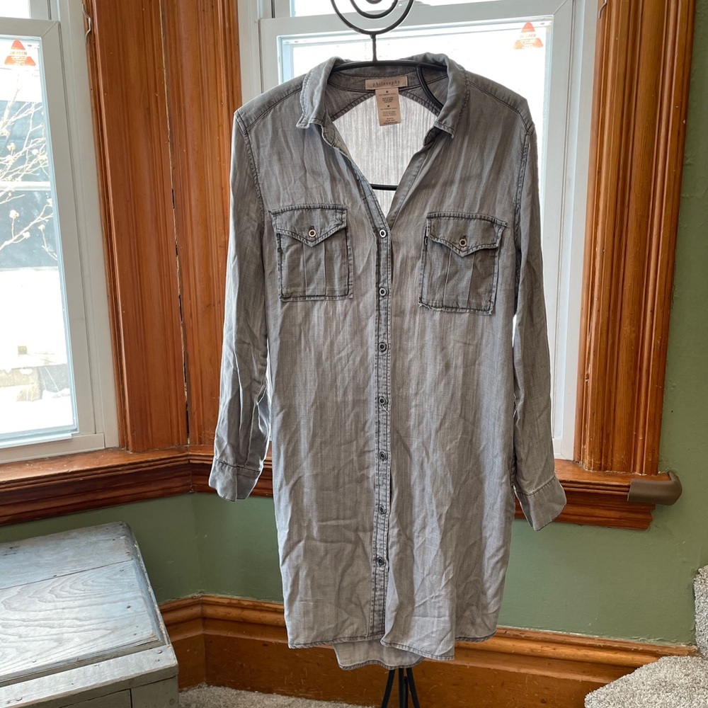 Philosophy button up dress | size Medium